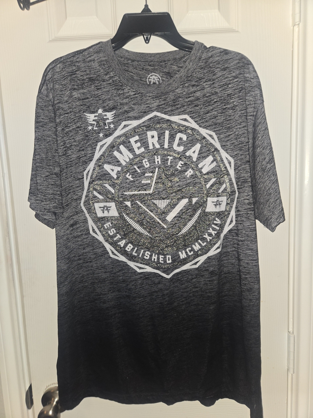 American Fighter Black and Gray Ombre Graphic Tee